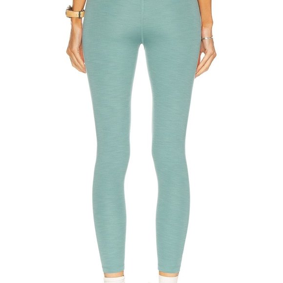 NWT - Beyond Yoga Heather Rib High Waisted Midi Legging - Mermaid Green Heather - Picture 3 of 4